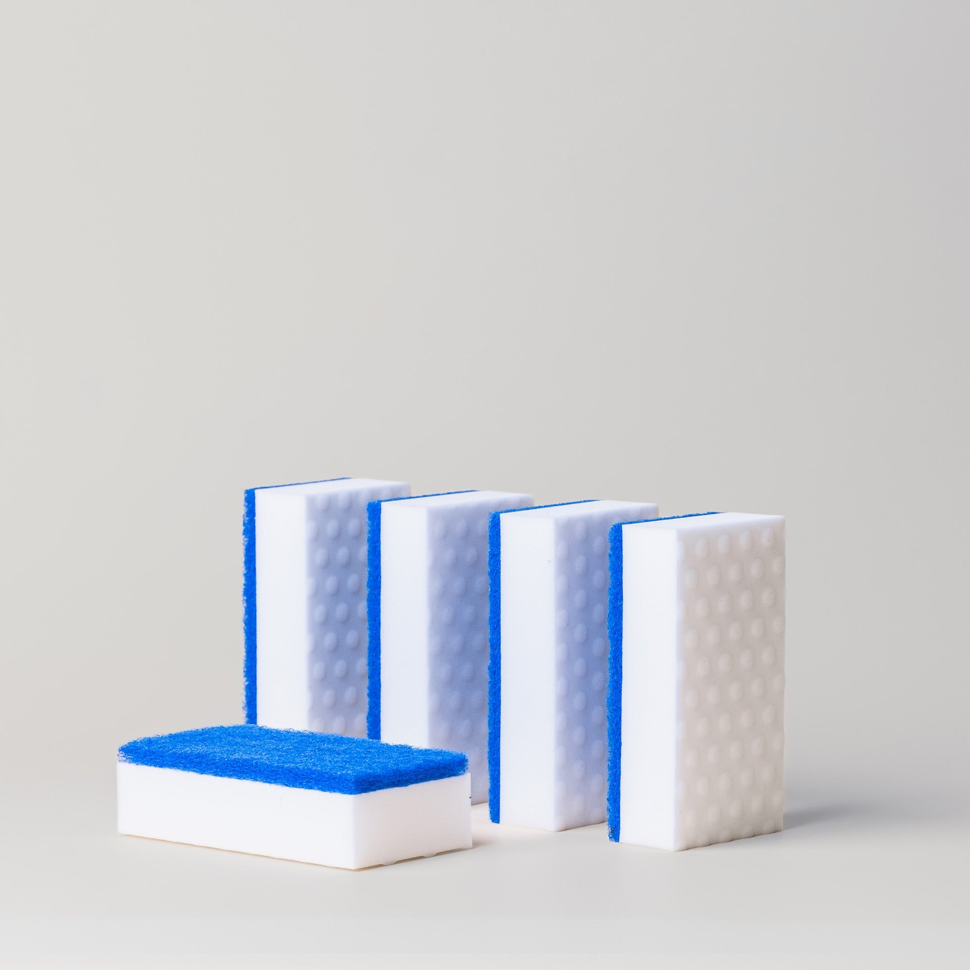 5 Stk. Schmutzradierer Doppelschwamm weiß/blau